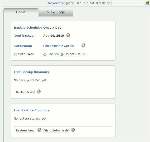 idrive-wp-backup-screen