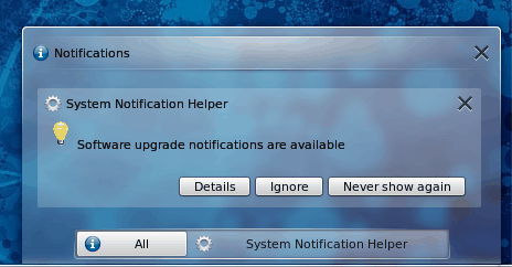KDE 4.5 notification system