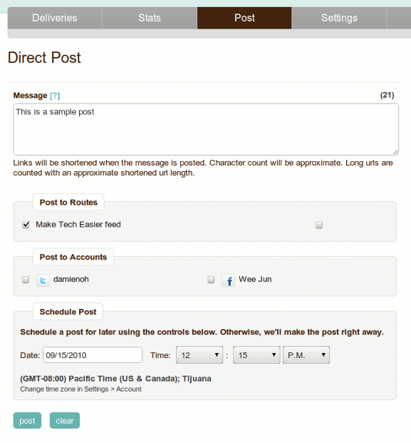 dlvr-post-custom-message