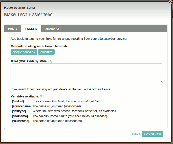 dlvr-routes-settings