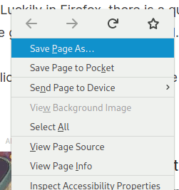 Firefox Save Page As