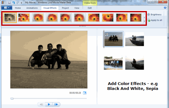 Add Color Effects Windows Movie Maker Add Color Effects Windows Movie Maker