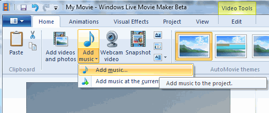 Add Music Windows Movie Maker Project Add Music Windows Movie Maker Project