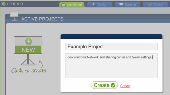 Create New IORAD Project