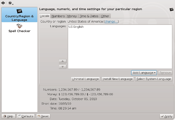 country-region-nq8 KDE system settings country/region screenshot