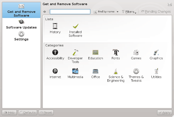 Kpackagekit new interface