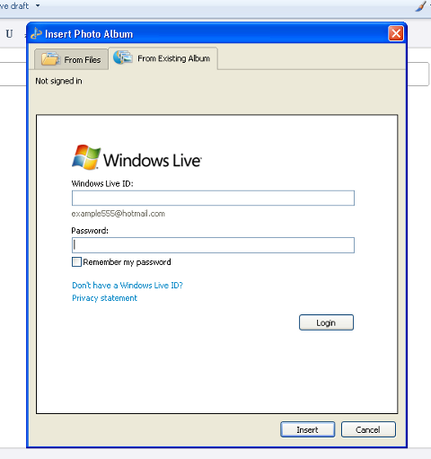 skydrive via WLR