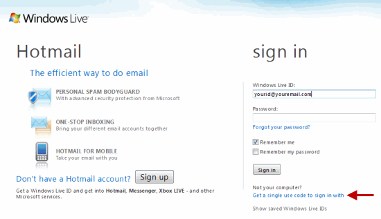 Windows Live Single Sign in Code