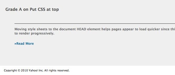 YSLow Test Result - Examples