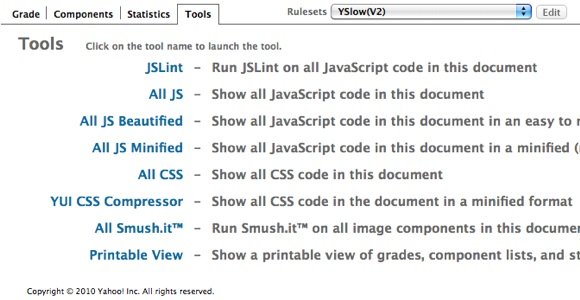 YSLow Tools