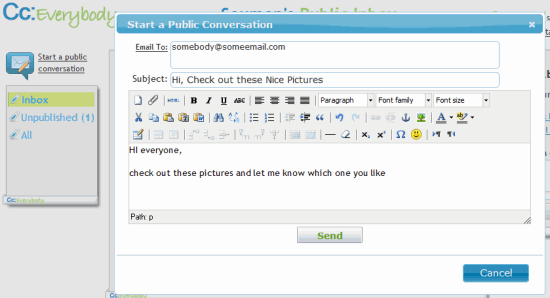 Start New Public Conversation on CC Everybody