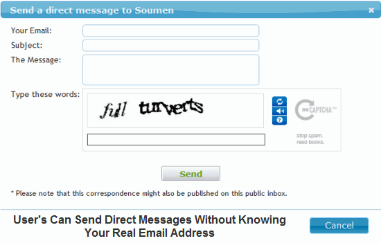 Request user's to send you a Direct Message