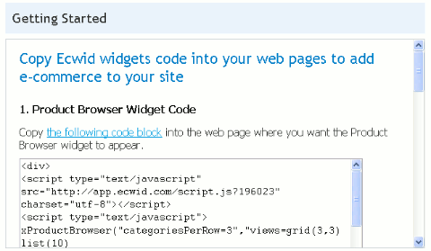 ecwid - code ecwid - code