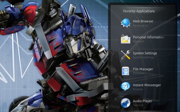 Plasma shelf widget on desktop