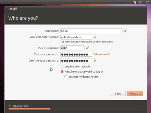 set up user account ubuntu
