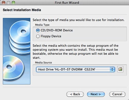 virtualbox install media