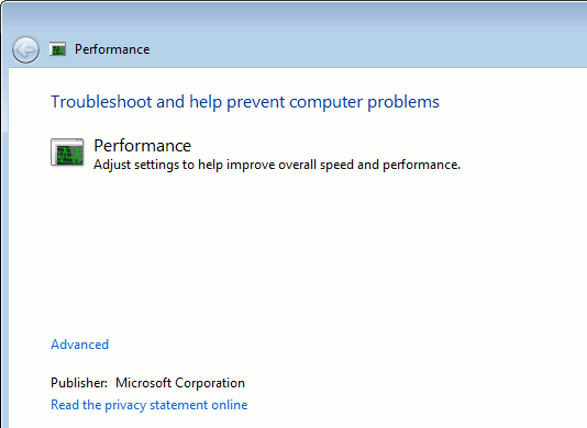 windows-performance-troubleshooter-start