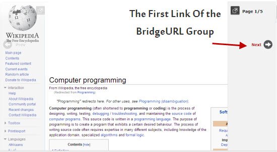 View a list of URL's in one place