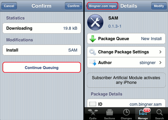 hactivate-cydia-queue-sam-installation