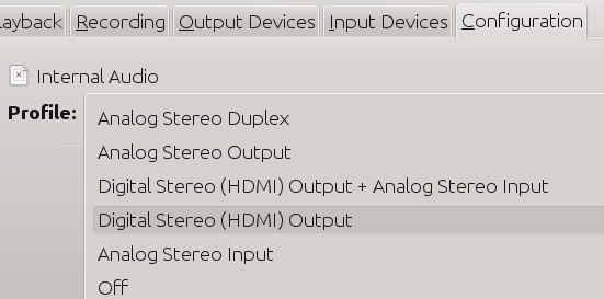 pavucontrol-hdmi Pulseaudio Volume Control