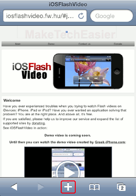 iPhone Add Site to Bookmarks