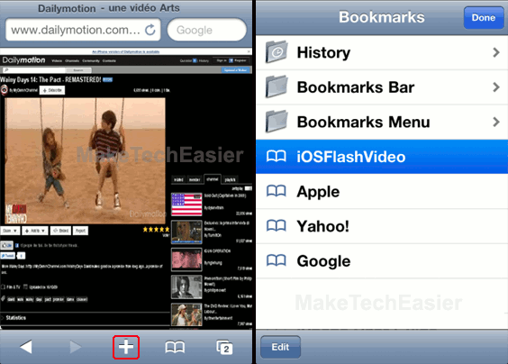 iPhone Browse Video Site