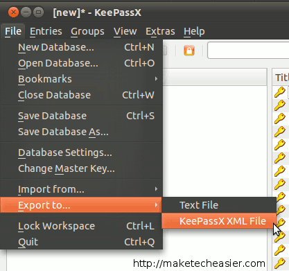 keepassx-export