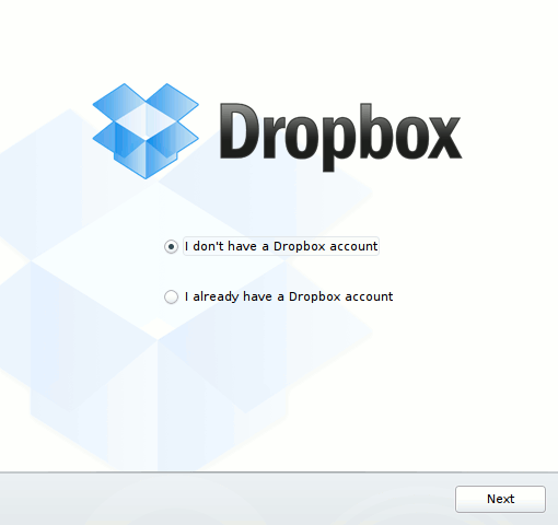 Kfilebox startup Dropbox account question