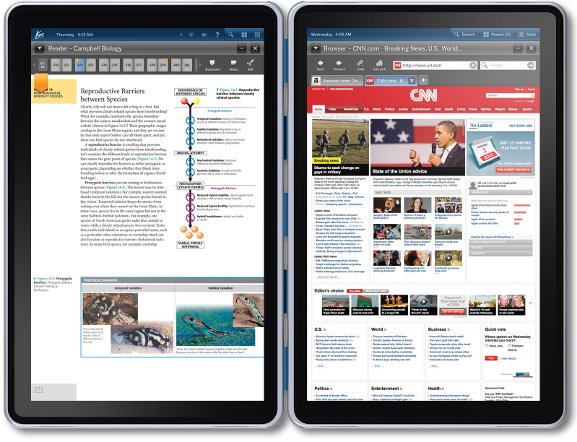 Kno tablet dual-screen web and ereader
