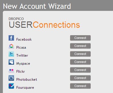 Dropico: Connect Your social networking accounts