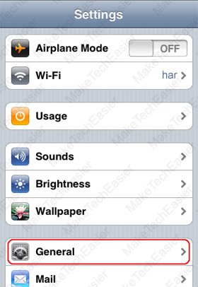 iPhone Settings General
