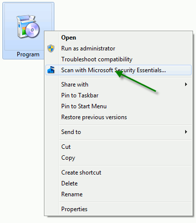 win7sec program scan mse