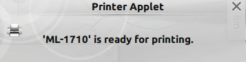 KDE printer ready notification