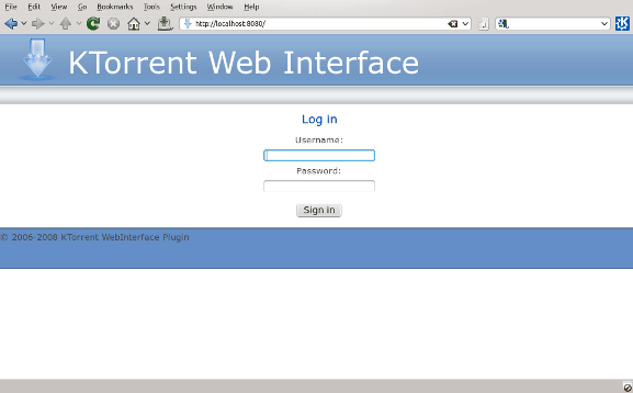 KTorrent web interface