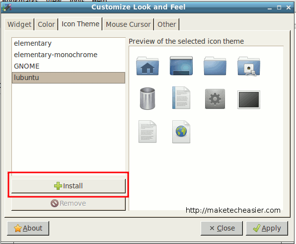lubuntu-install-icon-theme