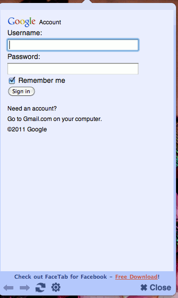 mail-tab-SIgn-in-Screen