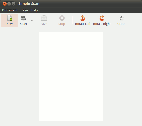Simple Scan main screen