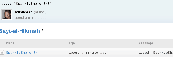 Sparkleshare on GitHub Sparkleshare on GitHub