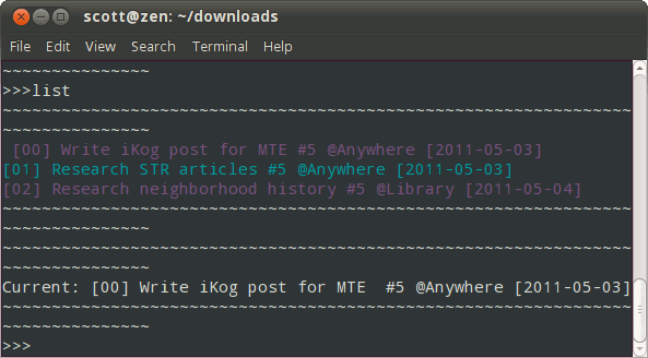 Listing tasks Listing tasks