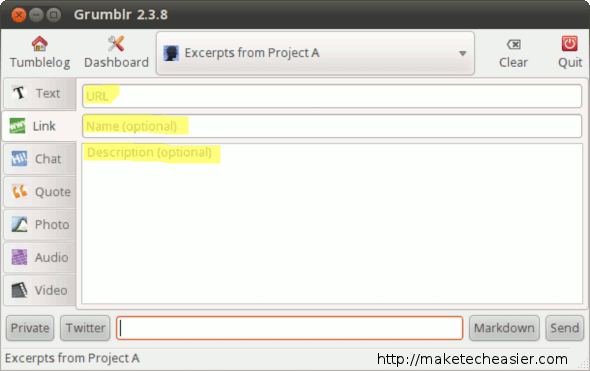 Grumblr blogging template