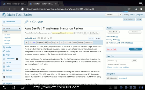 transformer-wordpress-editor