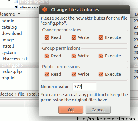 shoppingcart-change-file-permission