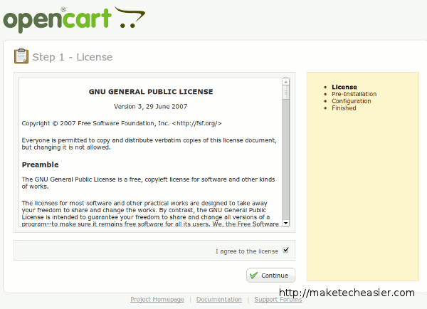 shoppingcart-installation-step1