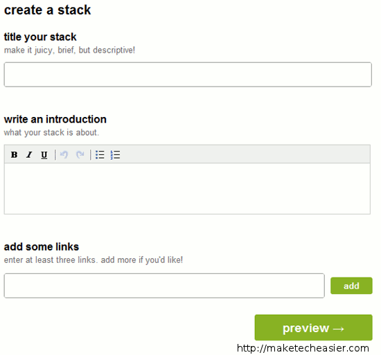 delicious-4 stack info
