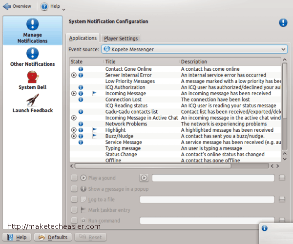 kde notification management