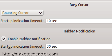 KDE busy cursor settings