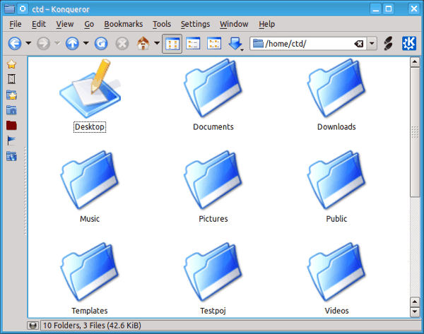 Konqueror with CrystalSVG icons
