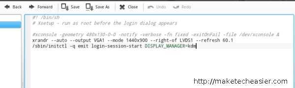 Xsetup editing in Kate