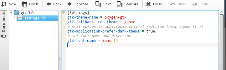 settings-gtk3-kde4 Editing GTK3 settings.ini in Kate