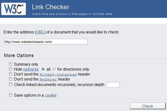 W3C Link Checker W3C Link Checker